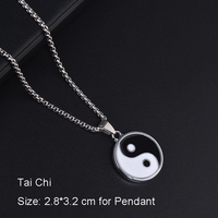 Vente flash, prix d'usine, collier de couple de haute qualité, collier pour couple, acier inoxydable, pendentif Yin Yang, collier Yin Yang