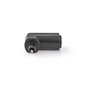 Adaptateur audio optique coudé à 90 degrés TosLink mâle vers femelle noir - Product Image 2