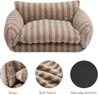 Lit orthopédique pour chat, en peluche moelleuse, multifonctionnel, double couche, doux et chauffant, canapé pour animaux de compagnie, lit orthopédique pour petits chats et chiens