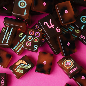 Juego <span class=keywords><strong>de</strong></span> Mahjong Americano <span class=keywords><strong>de</strong></span> 1 Capa para Niños, Serie Woodlands Society The Joy, Fichas <span class=keywords><strong>de</strong></span> Mahjong Acrílicas con Diseño <span class=keywords><strong>de</strong></span> Caparazón <span class=keywords><strong>de</strong></span> Tortuga - Product Image 1