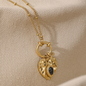 538 Charm Vintage <strong>Metal</strong> Heart Pendant Stainless Steel Necklace <strong>Gold</strong> Chain <strong>Collar</strong> Fashion France Trendy Jewelry Bijoux - Product Image 1