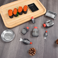 Bouteille en plastique jetable Sunzza Package, mini, écologique, recyclable, 2,6/8,2 ml, en forme de poisson, pour sauce soja