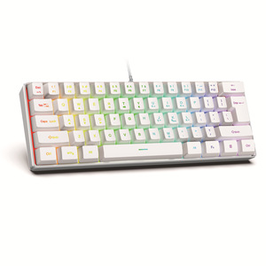 61 key RGB USB Bàn phím có dây chuột thiết lập cho máy tính xách tay không cơ khí mini trò chơi máy tính Bàn phím đầy màu sắc đen trắng phim thiết kế - Product Image 6