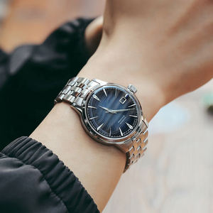 Reloj Mecánico de Lujo para Hombre con Correa de Acero Inoxidable de 20 mm de Ancho, Esfera de Cristal, Indicador de Fecha y Calendario - Product Image 6