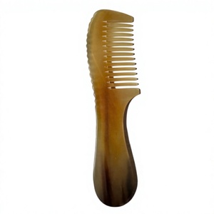 Peigne à cheveux Gua Sha en corne, artisanal du Vietnam, artisanat naturel, peignes en corne naturelle, peignes en corne de buffle, peigne en corne de buffle - Product Image 2