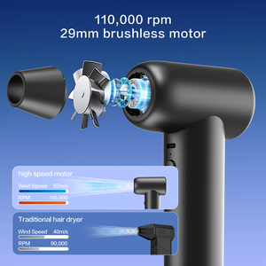 Soplador Eléctrico Inalámbrico de 110000 RPM con Batería de 4000 mAh, Estuche de Viaje y Kit de Accesorios para PC, Portátil y Hogar - Product Image 6