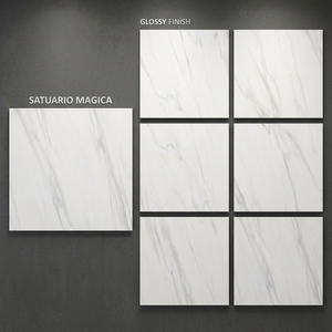 กระเบื้องพอร์ซเลนเคลือบเงา Vistaar สีขาวควันบุหรี่ ขนาด 800x800 มม. ลายหินอ่อน สำหรับปูพื้นภายในสไตล์ยุโรประดับพรีเมียม - Product Image 5