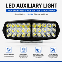 Phare auxiliaire avant LED super lumineux 12V-85V pour vélo électrique, scooter, tricycle, plug and play, câble de 85 cm