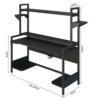 Table de jeu E-sport moderne personnalisée OEM, bureau d'étude moderne de luxe, bureau multifonctionnel, table PC en bois, mobilier