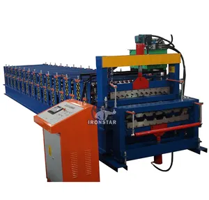 Machine de formage à froid pour tôles de toiture galvanisées à double couche, profil IBR Step Tile, pour deux débits, modèle 2026 - Product Image 1