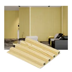 凹槽中空木塑复合材料覆层板条无缝碳板板条灯芯墙木塑复合板
