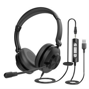 Casque téléphonique professionnel <span class=keywords><strong>USB</strong></span> filaire avec micro anti-bruit ENC, compatible Office Teams pour centre d'appels - Product Image 2