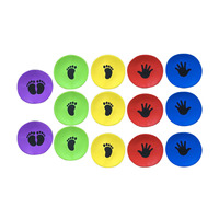 9 pouces coloré tapis cercle Spot plat marqueurs pieds mains Twister jeu enfants Sport Poly Spot marqueurs