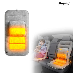 Coussin chauffant pour siège de voiture Anjuny, luxe, ventilation, soutien lombaire réglable, 3 niveaux de chaleur, 12V/USB, portable, long trajet, soulagement de la douleur - Product Image 1