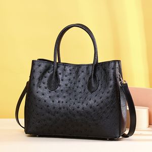Bolsos de Lujo para <span class=keywords><strong>Mujer</strong></span>, Estilo Sac Carre con Motivo de Avestruz, Cierre Magnético, Diseño Moderno, Multiusos, para Uso Diario - Product Image 2