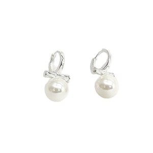 C-shaped Pearl Clip-on Earrings 925 <b>Silver</b> Geometric <b>Studs</b> For Women Gift Fashion Jewelry - Product Image 5