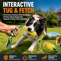 Jouets pour chiens en caoutchouc TPR de qualité alimentaire non toxique, personnalisés, en forme de maïs, avec fonction de grincement, pour chiens de petite et moyenne taille, mâcheurs agressifs