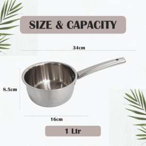 Juego de Utensilios de Cocina Clásicos de Acero Inoxidable de 4 Piezas con Sartén, Cacerola, Olla con Tapa, Apto para Lavavajillas - Product Image 6