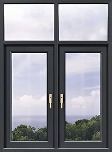 Modern Aluminum Double Glass Casement Window Triple Glaze Tilt Turn Awning Swing with Fireproof Solar Powered <b>Screen</b> for Office - Product Image 5