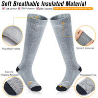 Funciona con batería gruesa caza calefacción eléctrica calentamiento inteligente Bluetooth 5V 5000Ma calor Usb calcetines calefactables Unisex