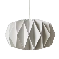Kit de fabrication d'abat-jour en papier origami DIY |   Abat-jour géométrique en forme de diamant pour la décoration de la maison |   Fournitures pour la fabrication de lanternes en papier pliables
