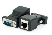RJ45 ke VGA Extender adaptor pria KE LAN CAT5 jaringan kabel Ethernet adaptor wanita dalam stok