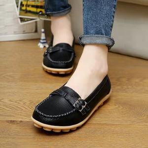 <span class=keywords><strong>Scarpe</strong></span> Estive da Donna in Pelle <span class=keywords><strong>con</strong></span> <span class=keywords><strong>Tacco</strong></span> Basso, Mocassini Casual Slip-on, <span class=keywords><strong>Ballerine</strong></span> Morbide da Infermiera - Product Image 3