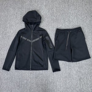 Top Original Quality Luxury Brand Custom Tech Fleece <strong>Men</strong> Tracksuit 2PCS Cotton <strong>Men</strong> Hoodie and Sweatspants and Shorts for Running - Product Image 6