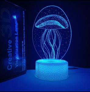 Lámpara de mesa con Interruptor táctil LED de cambio Gradual de 7 colores personalizada, USB lámpara de mesa, ilusión de medusas moderna, dormitorio nocturno, Hotel, 5V eléctrico - Product Image 5