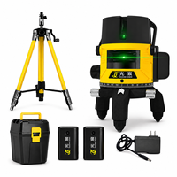 Niveau laser portable rechargeable à auto-nivellement avec trépied et ligne croisée pour la décoration intérieure