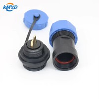 Connecteur circulaire en laiton étanche IP68 SP17, 2-10 broches, 10A 400V-500V, prise femelle à montage sur câble pour systèmes d'alimentation d'éclairage LED