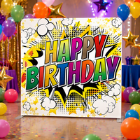 Support d'affichage avec toile tendue imprimée sur mesure sur le thème des anniversaires pour l'affichage en magasin et la décoration commerciale intérieure
