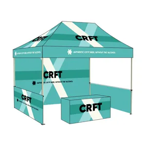 Custom 10x10ft Deluxe Steel Frame Portable Outdoor Exhibition Booth Canopy Logos Promotional Advertising Events Trade 10x15 3x6