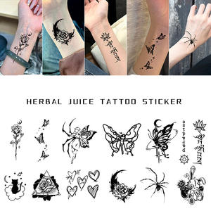 Moda desechable semipermanente impermeable a prueba de sudor cuerpo <span class=keywords><strong>tatuaje</strong></span> pegatinas jugo de hierbas característica temporal para hombres y mujeres - Product Image 1