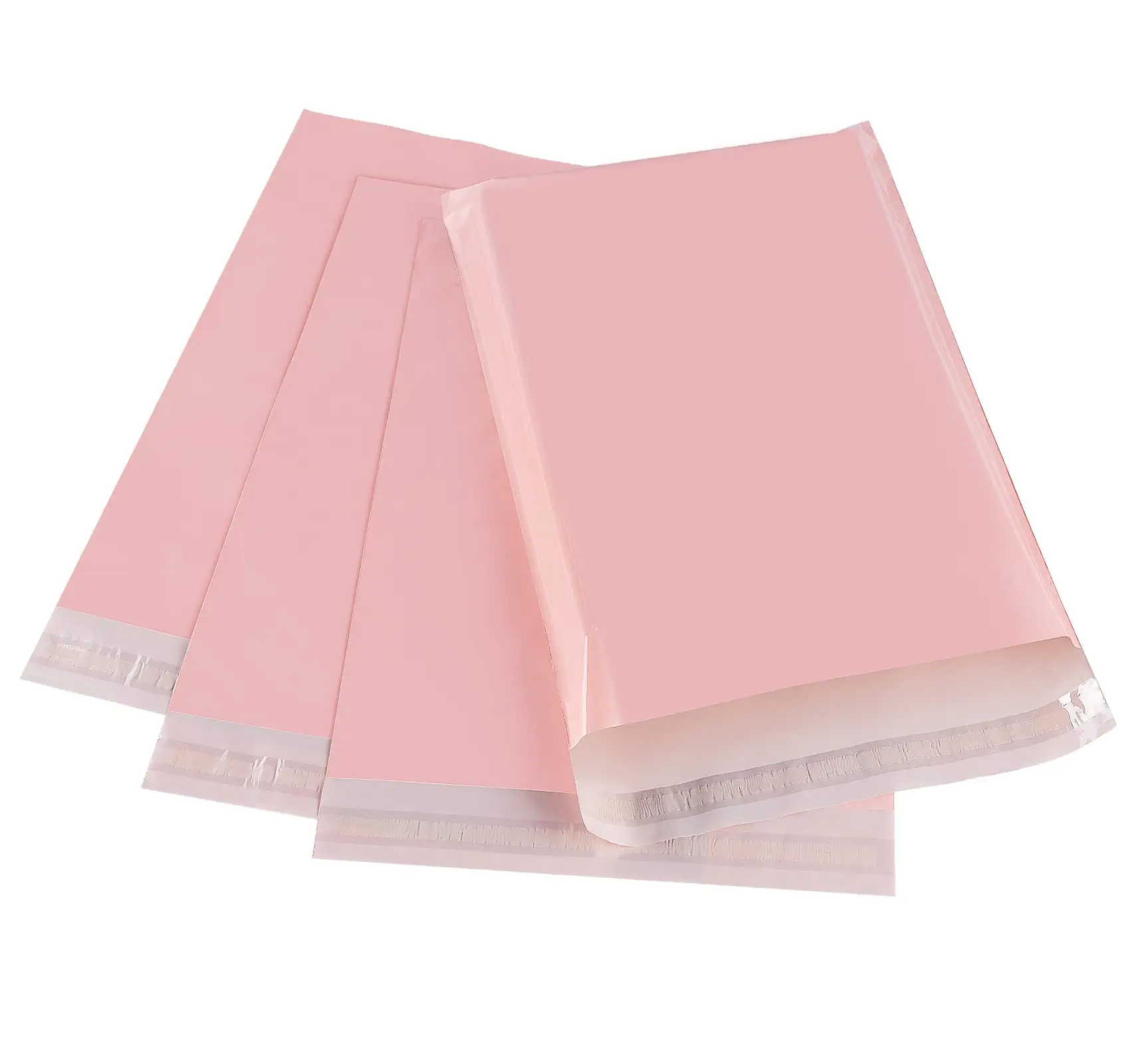 स्वनिर्धारित लोगो पुन: प्रयोज्य गुलाबी पाली मेलर प्लास्टिक मेल डाक लिफाफे के लिए पैकेजिंग शिपिंग कपड़े बैग