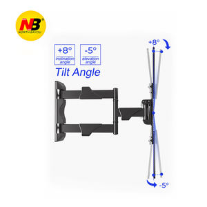 حامل تلفزيون NB P4 بذراع متحرك قابل للإمالة والدوران والتمديد، حامل جداري شامل الحركة لمعظم أجهزة التلفزيون من 19 إلى 55 بوصة - Product Image 3