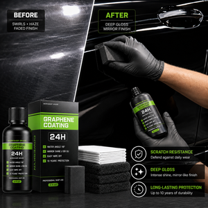 Revêtement au graphène 24H 1000ml 118 °   Protection de peinture automobile 10 ans Water Angle Mirror Shine 108GU, facile à nettoyer - Product Image 5