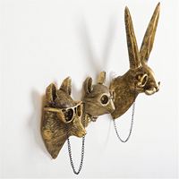 Dropshipping Shopify Têtes d'animaux Sculptures Décoration murale Tête d'animal en résine Tenture murale Décoration pour salon Cuisine Cadeau
