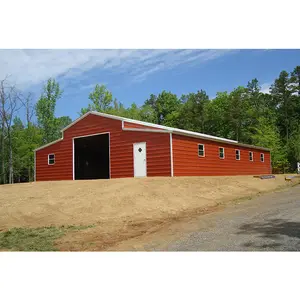 Prefabricated American Light Steel Metal Structure Frame Kit Barn Shed Buildings For Sale