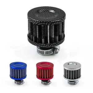 Cubierta de alto flujo de 12MM, Mini Filtro de respiración, cono de entrada de aire frío, filtro purificador de aire Universal para coche para motocicleta y coche