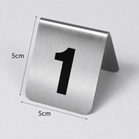 Numéros de table personnalisés en acier inoxydable SS304, tentes de table métalliques avec logo pour restaurant, café, mariage