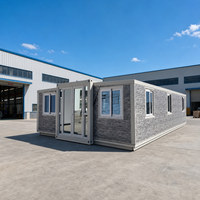 Maison conteneur modulaire préfabriquée de luxe avancée, 2 chambres, 1 salle de bain, extensible, pour bureau
