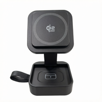 UEQ Qi2.2 25W Stasiun Pengisian Daya Nirkabel Lipat Cepat 3 in 1 untuk iPhone Seri 18 17 16 15 14, Smart Watch, AirPods Pro/4/3/2