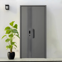 Porte d'entrée moderne en aluminium moulé polymère, étanche, pour cuisine, ferme, école, extérieur, avec isolation phonique