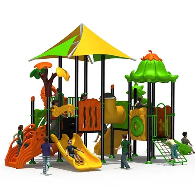 Individueller Großhandel großer kommerzieller Kunststoff-Außenbereich-Kinder-Spielplatz-Rutsche für Garten Supermarkt Kunststoff Kinder Kinder