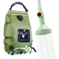 Stockage d'eau de camping en plein air avec logo personnalisé et sac de douche portable à chauffage solaire 5 gallons/20L PVC pour les voyages à la plage