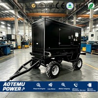 Générateur diesel industriel 200 kW 250 kVA 360 A, type remorque, silencieux, mobile