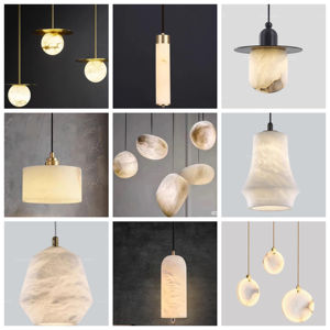 新しい北欧LEDモダン大理石照明ホテルリビングルームライトレストランシャンデリア屋内室内階段ランプライト - Product Image 3