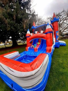 Castillo Inflable Comercial para Exteriores, Húmedo y Seco, Combo para <span class=keywords><strong>Adultos</strong></span> con Brincolín y Tobogán, Combo de Brincolín y Tobogán Húmedo y Seco - Product Image 4