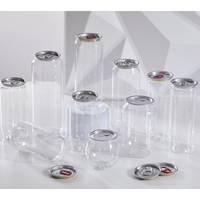 Bouteille en plastique PET pour boissons avec bouchon à languette/couvercle à déchirer, hermétique, pour thé au lait, café, eau gazeuse, boissons à la mangue et au sago